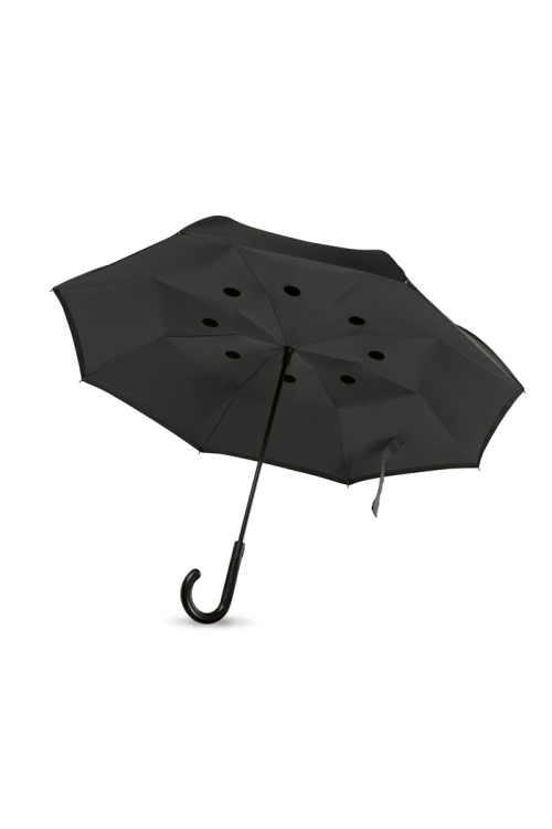 Parapluie fermeture réversible