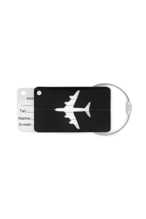 Etiquette à bagage en aluminium