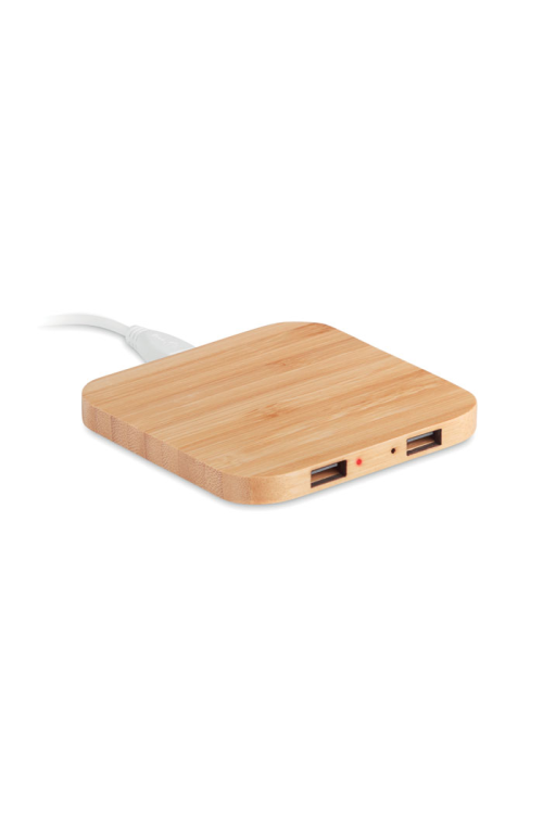 Chargeur  sans fil en bambou
