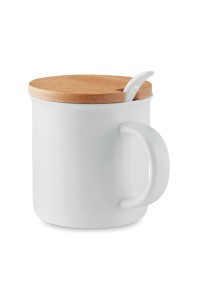 Mug porcelaine avec cuillère