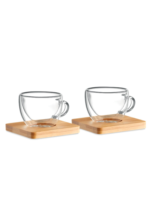 2 verres expresso double paroi