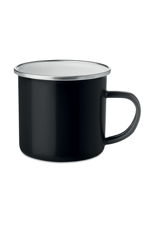 Tasse en métal émaillé