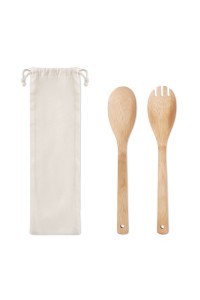 Couverts à salade en bambou