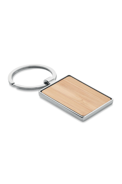 Porte-clés rectangle en bambou