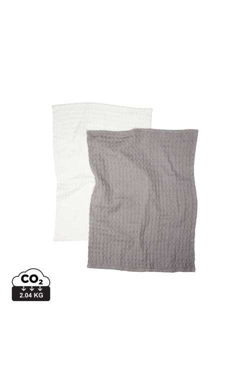 VINGA Essuie-mains nid d’abeille Cromer, 2 pièces