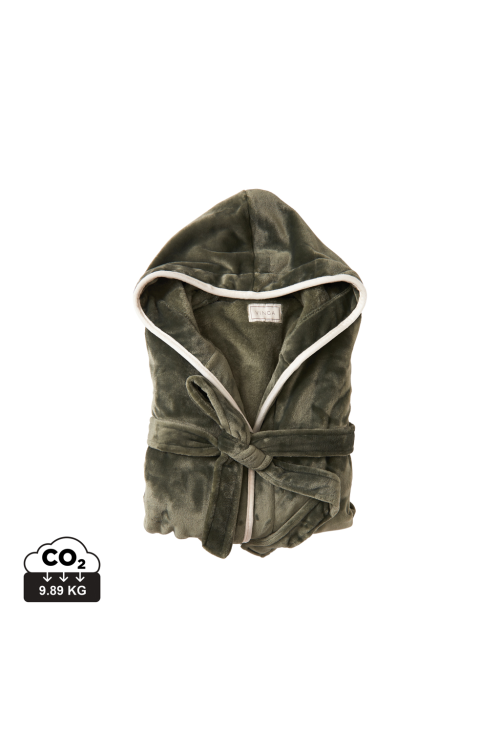 VINGA Peignoir de luxe en peluche RPET GRS Louis taille S-M