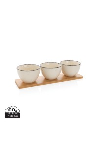 Set 3 bols de service avec plateau en bambou Ukiyo