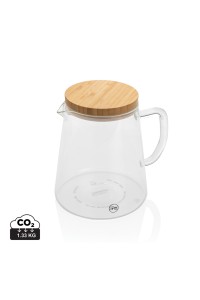Carafe d'eau 1,2L en verre avec couvercle en bambou Ukiyo