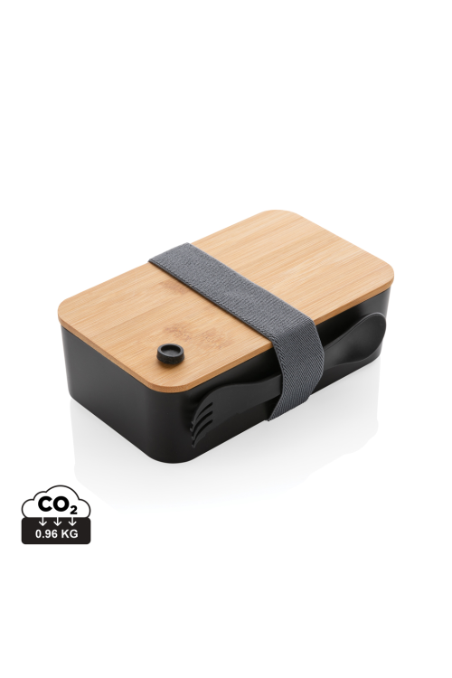 Boîte à lunch en rPP RCS et couvercle en bambou