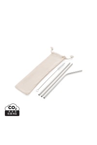 Set de pailles en acier inoxydable