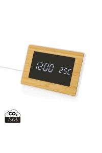Horloge LED en bambou et plastique RCS Utah