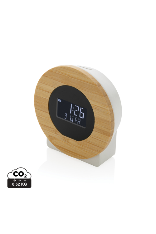 Horloge bureau en bambou et plastique recyclé RCS Utah