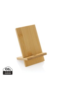 Support téléphone en bambou dans une boîte kraft
