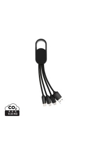 Câble 4 en 1 avec mousqueton