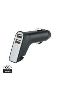 Double chargeur allume-cigare avec coupe-ceinture et marteau