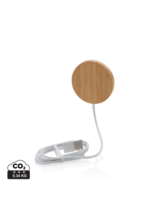 Chargeur magnétique sans fil en bambou 10W
