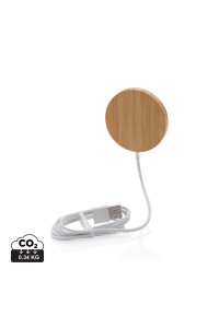 Chargeur magnétique sans fil en bambou 10W
