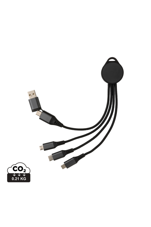 Câble de chargement 6-en-1 en aluminium recyclé RCS Terra