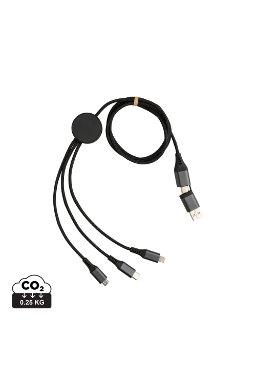 Câble 120cm 6-en-1 en aluminium recyclé RCS Terra