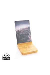 Cadre photo avec chargeur sans fil 5W en bambou