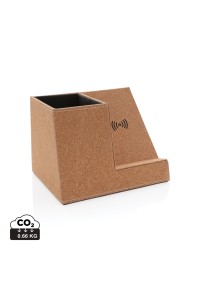 Chargeur à induction 5W en liège avec porte-crayons