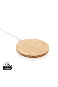 Chargeur sans fil 5W rond en bambou