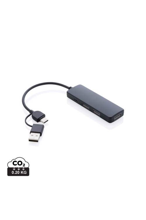 Hub avec double entrée en plastique recyclé RCS