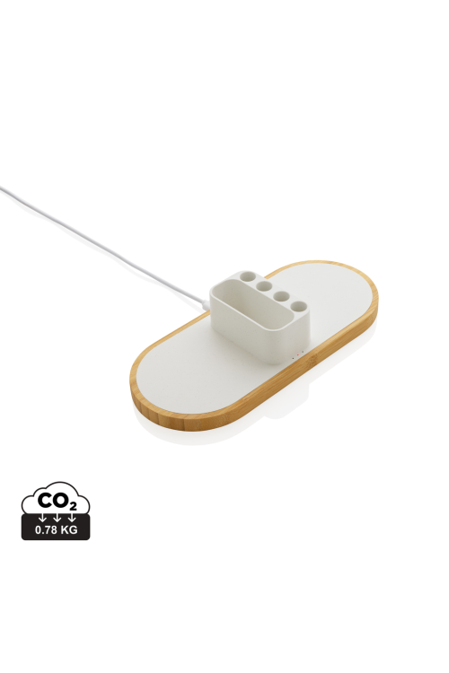 Chargeur 10W en plastique recyclé RCS et bambou Ontario