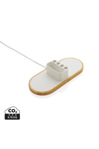 Chargeur 10W en plastique recyclé RCS et bambou Ontario