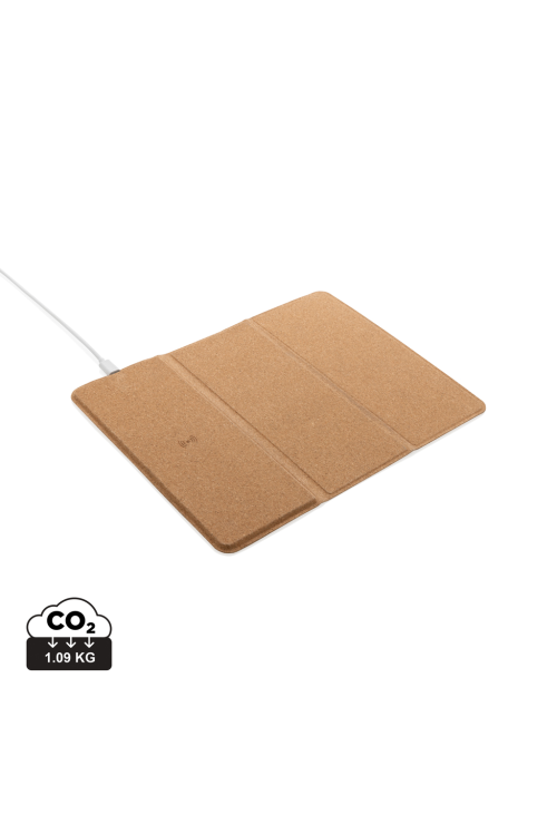 Tapis de souris avec chargeur sans fil 10W en liège