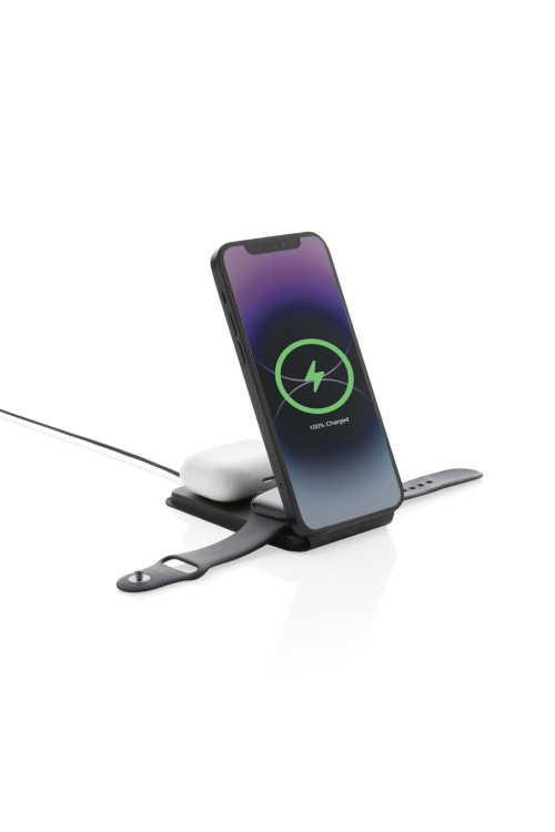 Chargeur magnétique 15W en PU recyclé RCS Swiss Peak