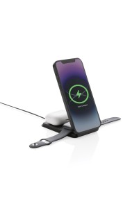 Chargeur magnétique 15W en PU recyclé RCS Swiss Peak