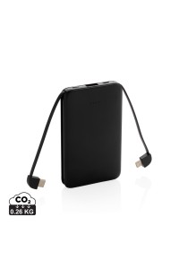 Batterie de secours 5000 mAh avec câbles intégrés