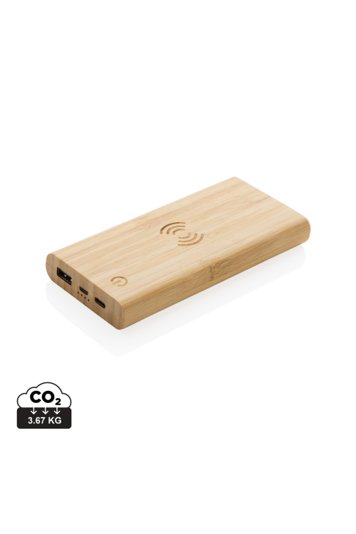 Powerbank 8000 mAh avec induction 5W en bambou