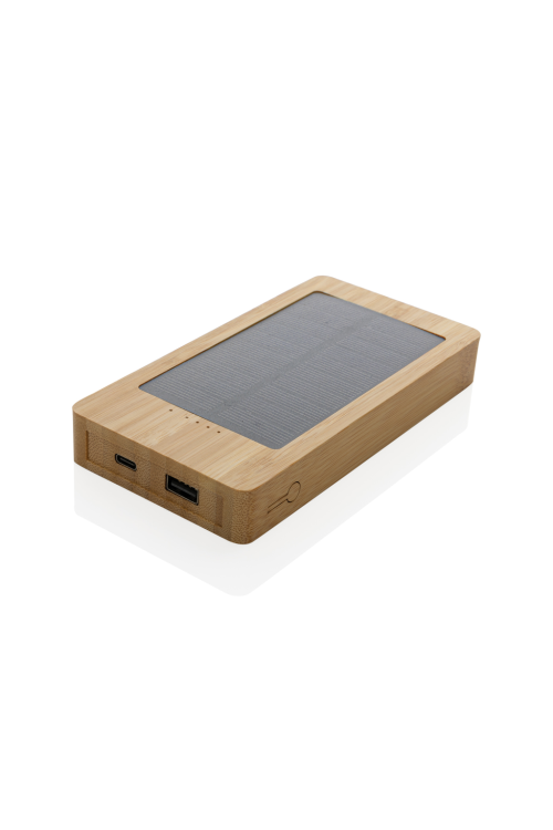 Batterie de secours solaire 10.000mAh en bambou Sunwick