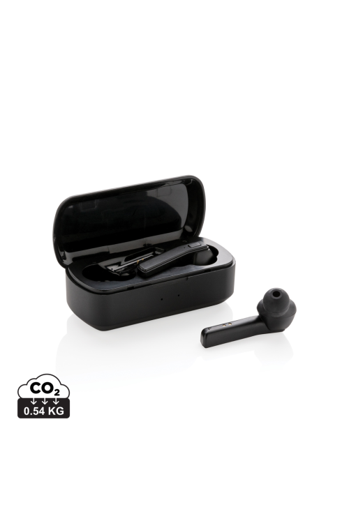 Ecouteurs TWS dans son boîtier de charge Flow
