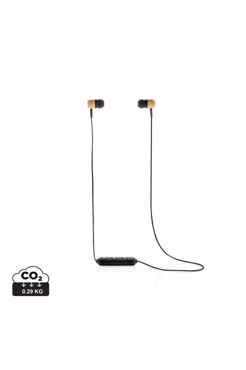 Ecouteurs sans fil en bambou