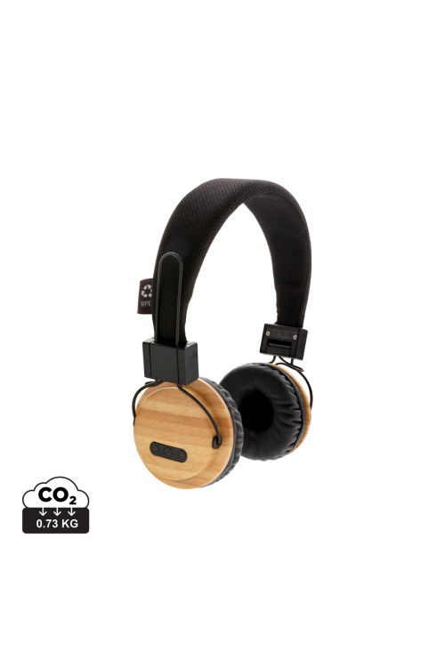 Casque audio sans fil en bambou