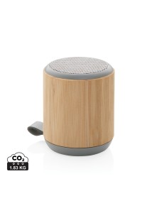Enceinte sans fil 3W en bambou et tissu