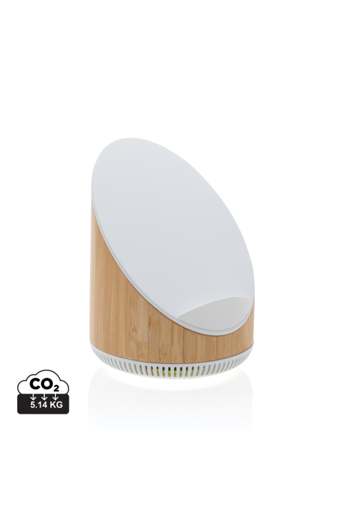 Enceinte 5W en bamboo avec chargeur sans fil 15W Ovate
