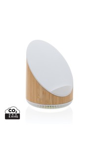 Enceinte 5W en bamboo avec chargeur sans fil 15W Ovate