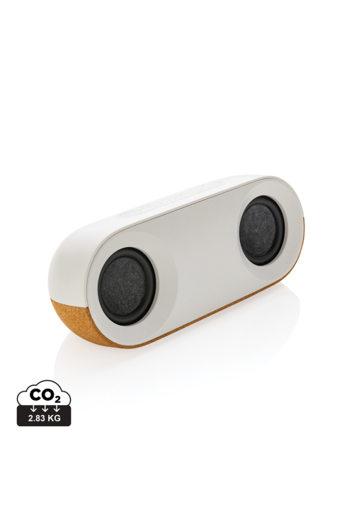 Enceinte 10W en plastique recyclé RCS et liège Oregon