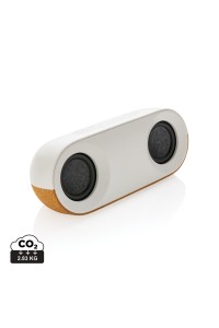 Enceinte 10W en plastique recyclé RCS et liège Oregon