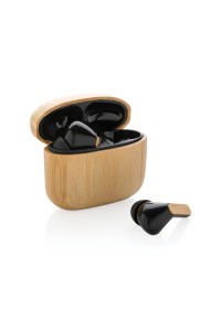 Écouteurs TWS en plastique recyclé RCS et bambou