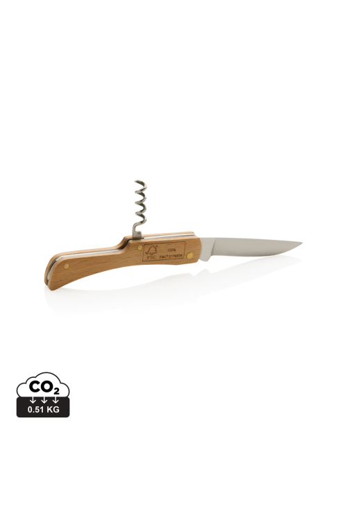 Couteau en bois avec décapsuleur