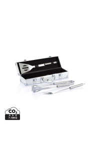 Set de 3 pcs pour barbecue en coffret aluminium