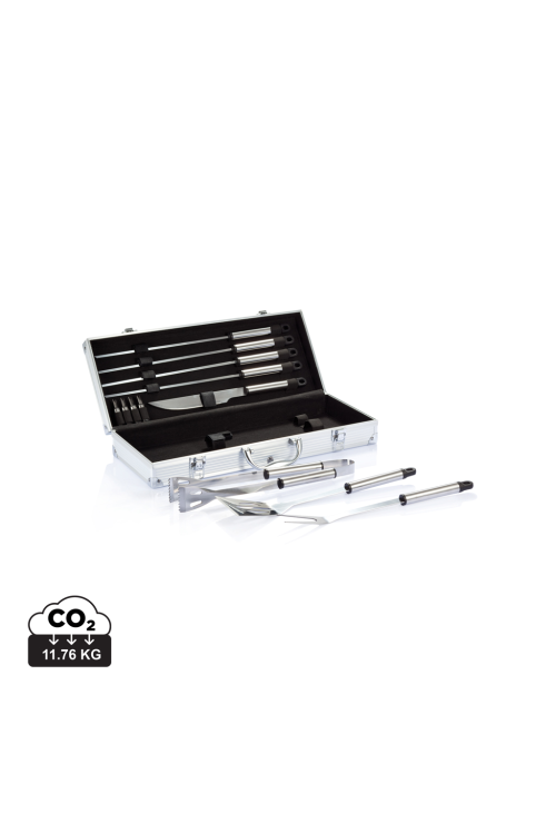 Set de 12 pcs pour barbecue en coffret aluminium
