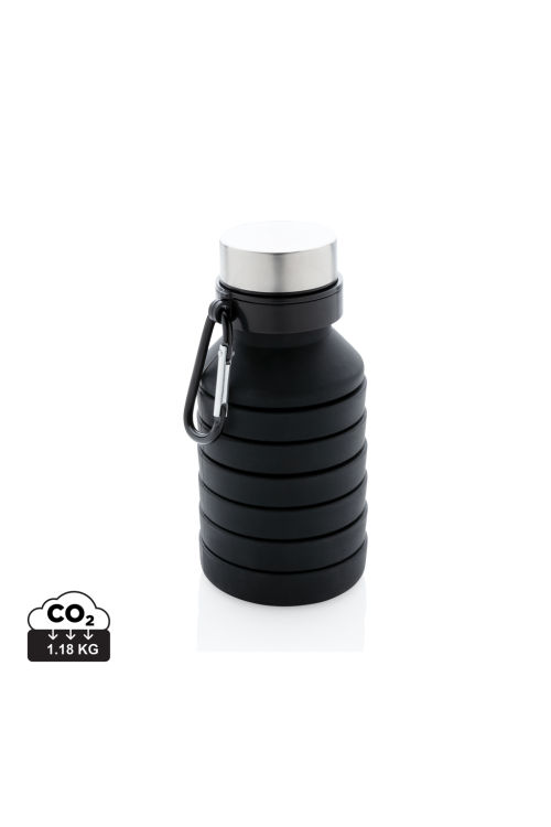 Bouteille en silicone pliable étanche avec couvercle