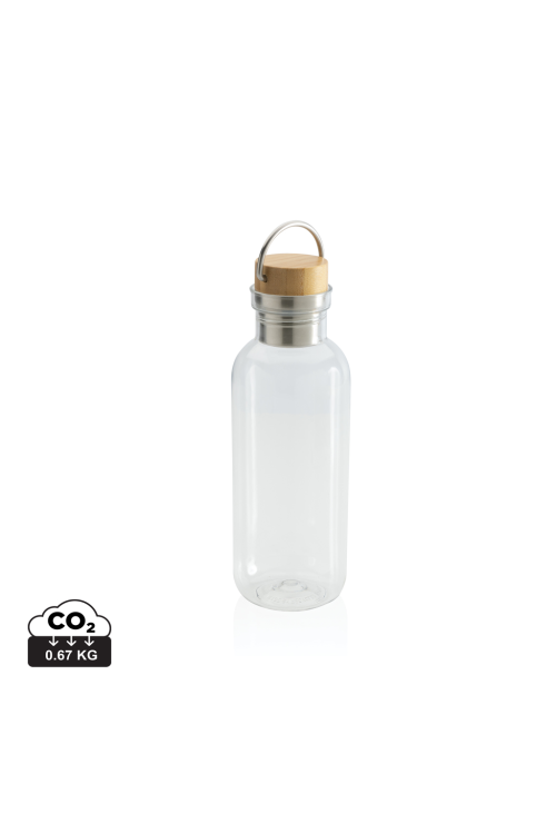 Bouteille 680ml en rPET GRS, couvercle en bambou
