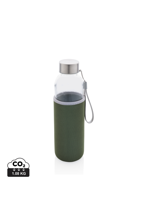 Bouteille en verre avec housse en néoprène